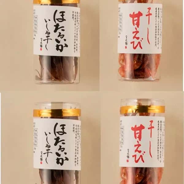 【父の日に】お父さんオツカレサマ　お酒の肴セット常温品〈ほたるいかいしる干し・干し甘えび〉素材の味そのまま　こだわり干しモノ製品詰合　２種４ケ入
