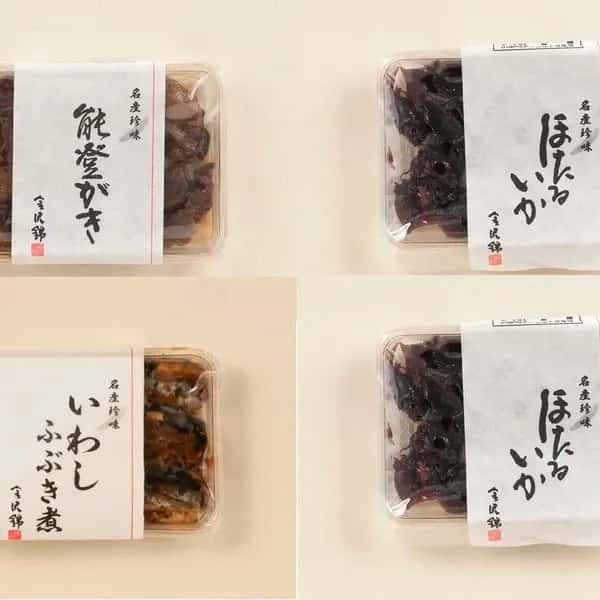 【父の日に】お父さんオツカレサマ　お酒の肴セット冷蔵品〈能登がき佃煮・ほたるいか佃煮・いわしふぶき煮〉素材の味そのまま　こだわり佃煮製品詰合　３種４ケ入