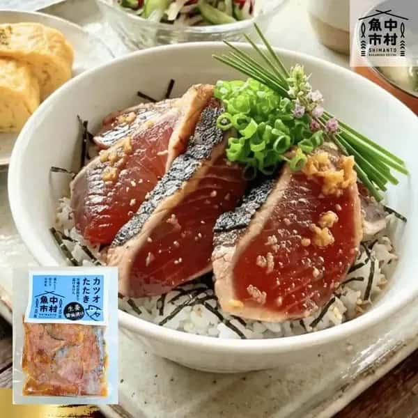 【ギフトにも】単品│市場直送│高知県しまんと│カツオ藁焼き 生姜醤油漬け（冷凍）│原材料：カツオ、醤油、みりん、酒、生姜のみ│熨斗無料