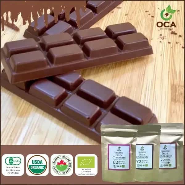 【オーガニック】ダークチョコレート（52% / 62% / 72% / 82% / 92%）