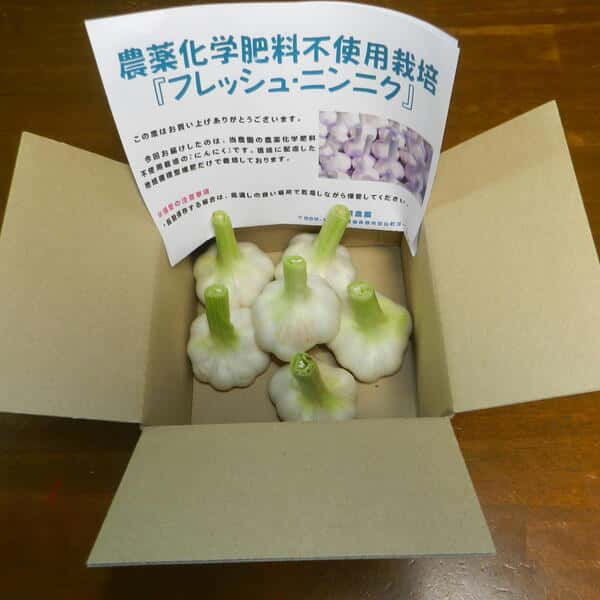【無農薬・無化学肥料ニンニク】・米糠堆肥栽培