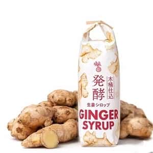 発酵生姜シロップ(木桶仕込み) 180ml/生姜エキス100% /一本に生姜300g使用