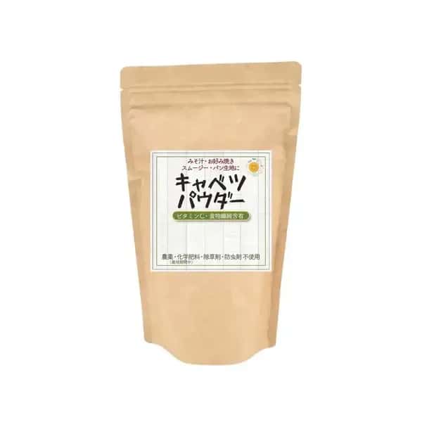 春キャベツまるごとパウダー 食物繊維を届ける春キャベツまるごとをそのまま粉末に 茨城県産（農薬・化学肥料・除草剤・防虫剤不使用）