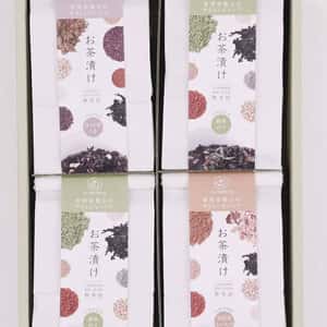 奈良の大和茶入り＜無添加お茶漬けの素＞四合わせ（しあわせ）ギフトセット