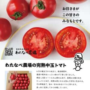 自然栽培で育てた完熟中玉トマト