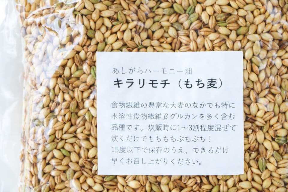 もち麦＜キラリモチ＞農薬・化学肥料不使用・小田原産