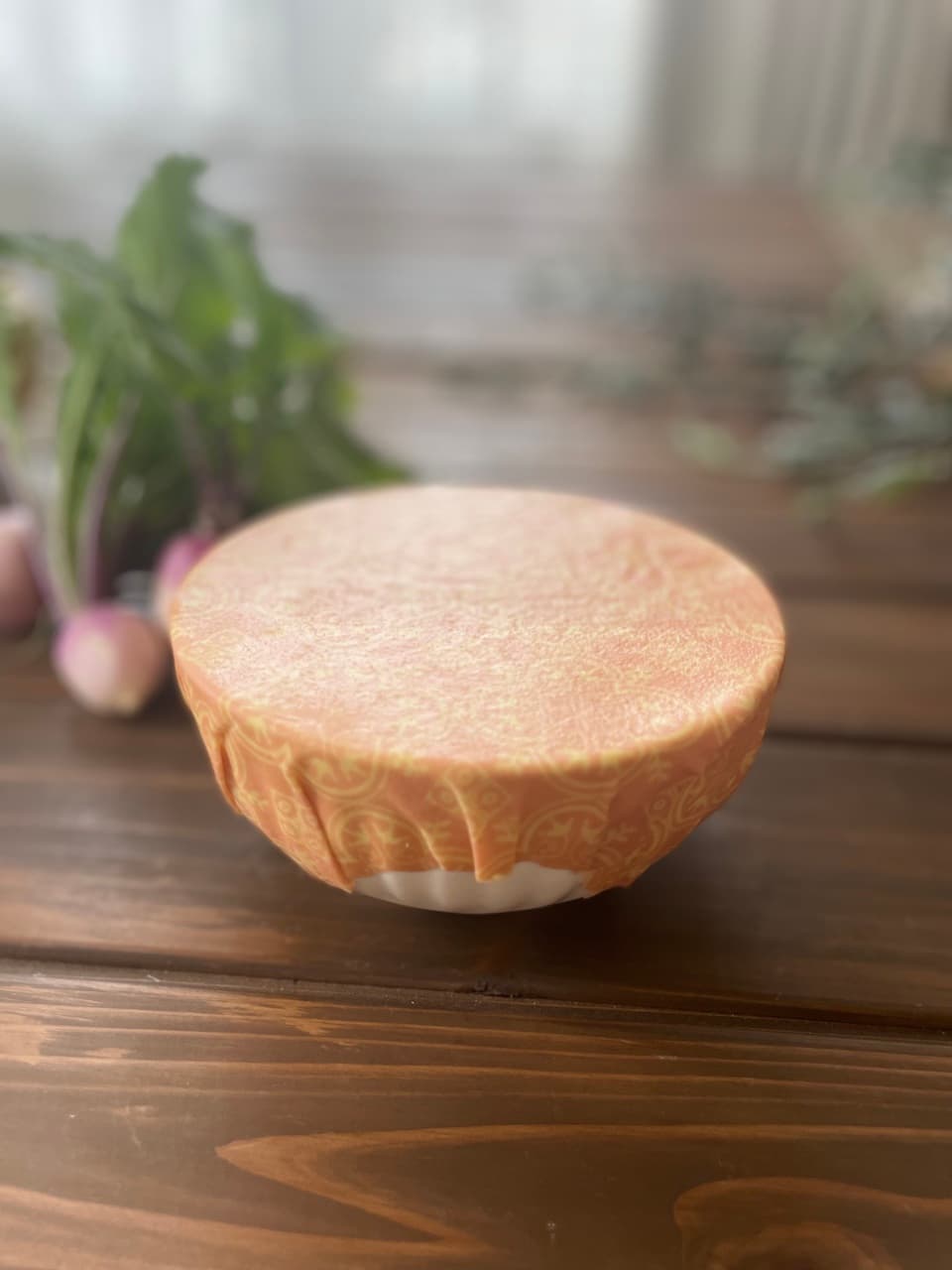 洗って繰り返し使える蜜蝋ラップ<エシカルラップ・ダマスク>オーガニックコットン使用