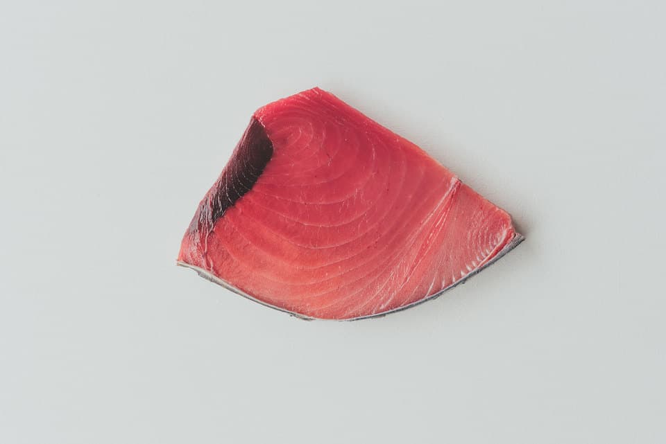 【冷凍】天然メバチまぐろ<トロ・赤身> 断面刺し300g