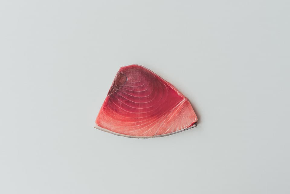 【冷凍】天然インドまぐろ<トロ・赤身> 断面刺し300g
