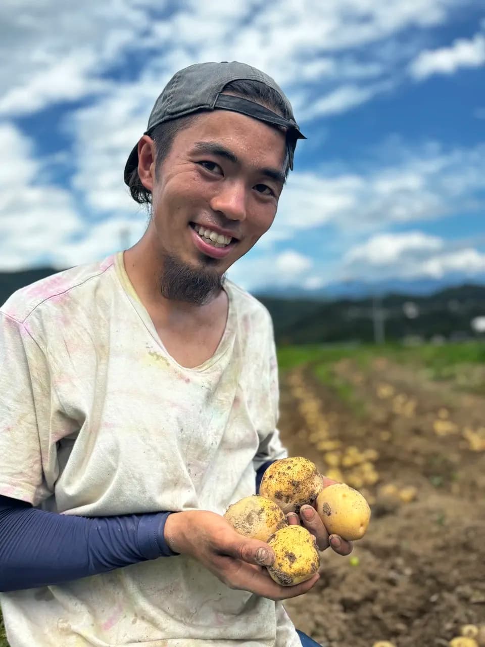 長野の自然と米糠が育てた甘味たっぷり＜ふたばたけのジャガイモ＞農薬化学肥料不使用の緑肥栽培で9月から半年かけた土づくり