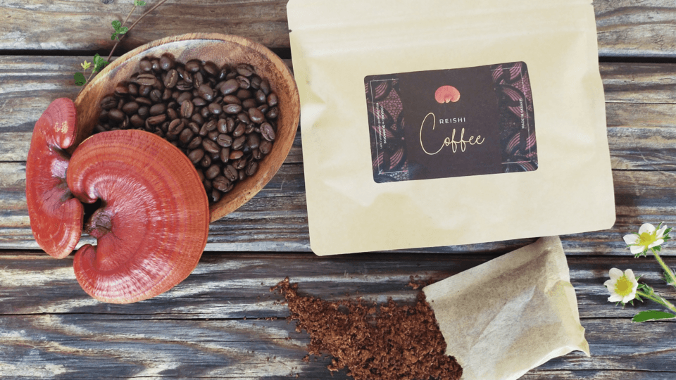 ＜REISHI  COFFEE＞国産無農薬原木栽培の霊芝入り有機栽培の珈琲