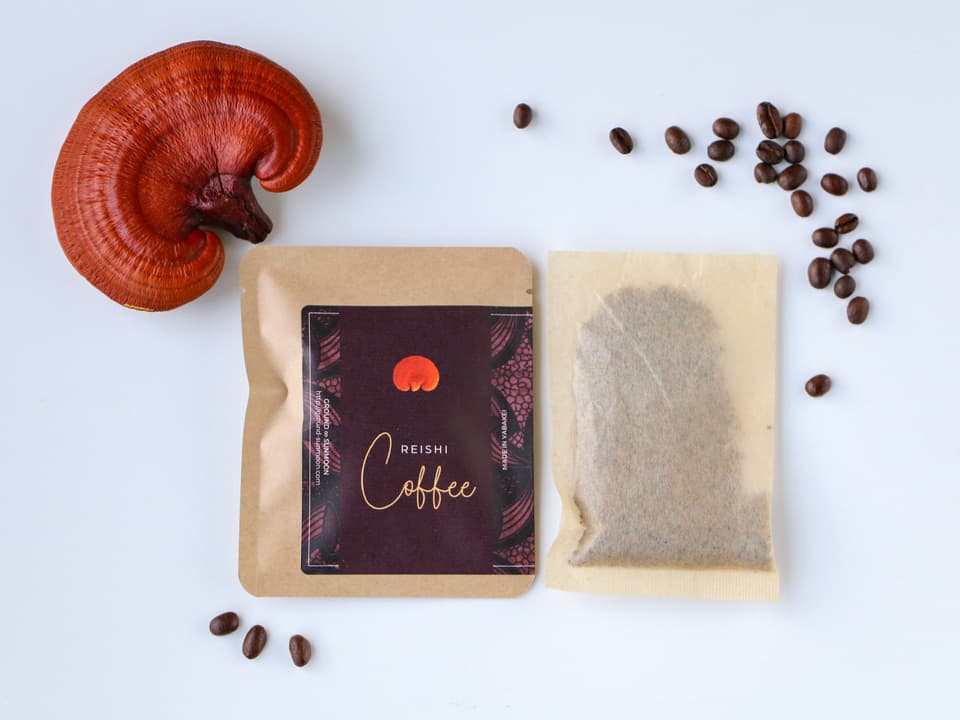 ＜REISHI  COFFEE＞国産無農薬原木栽培の霊芝入り有機栽培の珈琲