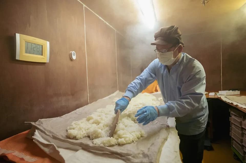 甘酒麹で作る＜甘酒 爽爽＞自然栽培米の甘酒麹を使用した爽やかな甘さ