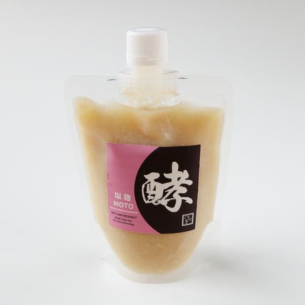 甘酒麹で作る＜塩麹 酵＞自然栽培米の甘酒麹を使用した甘じょっぱい味わい