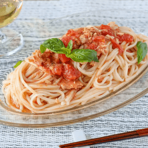 甘酒とトマトの冷製そうめん