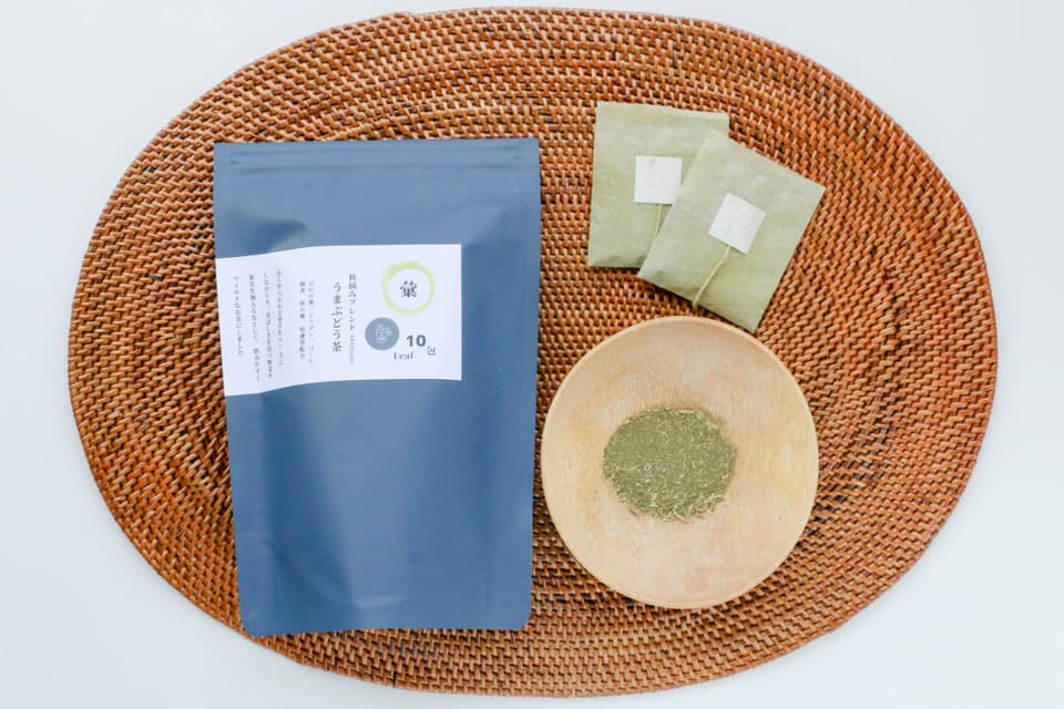 ビワの葉入り！秋摘みブレンドうまぶどう茶（自然栽培）★手軽なお湯出し＆煮出しもOK!
