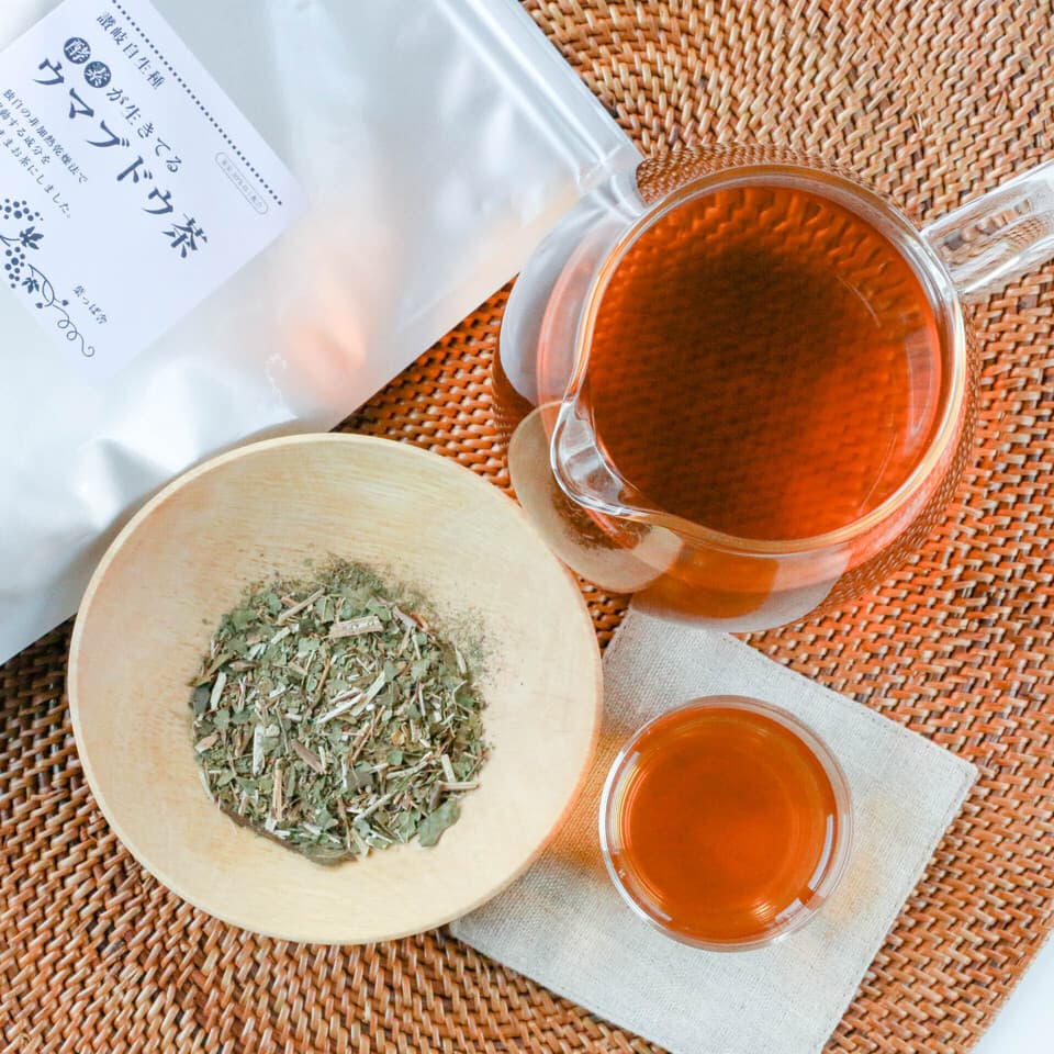 《煮出し用》自然栽培★酵素が生きてる！うまぶどう茶・野葡萄茶【新茶】独自の非加熱製法を是非！