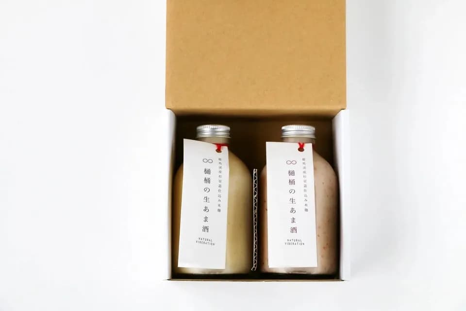 非加熱〈紅白生あま酒〉自然栽培米と天然水仕込み／火入れなし・麹菌そのまま