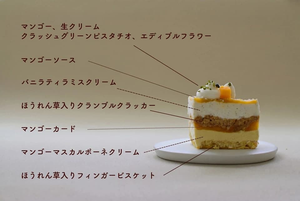 【オーガニック】小麦粉・米粉不使用のマンゴーティラミスVEGGI de PAN　栄養学とアートの融合。甘味料不使用未体験の口福