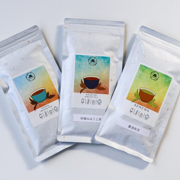 ３種セット（萎凋煎茶・初摘み焙じ茶・和紅茶）