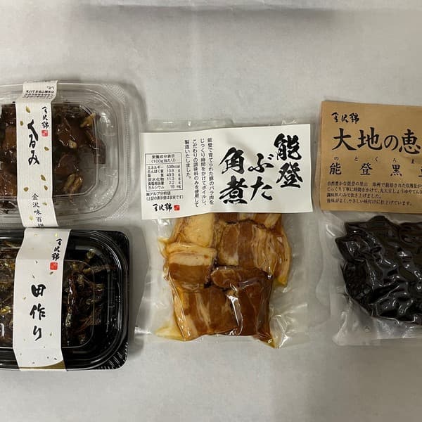 能登黒豆煮＋能登ぶた角煮＋国産くるみ佃煮＋田作り（ごまめ）