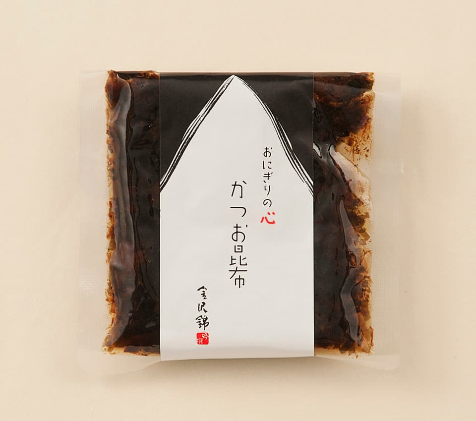 食品添加物不使用で安心ごはんのお共〈やさしい味に仕上げたおにぎりの心・昆布佃煮〉たらこ昆布・かつお昆布・しいたけ昆布・ごま昆布