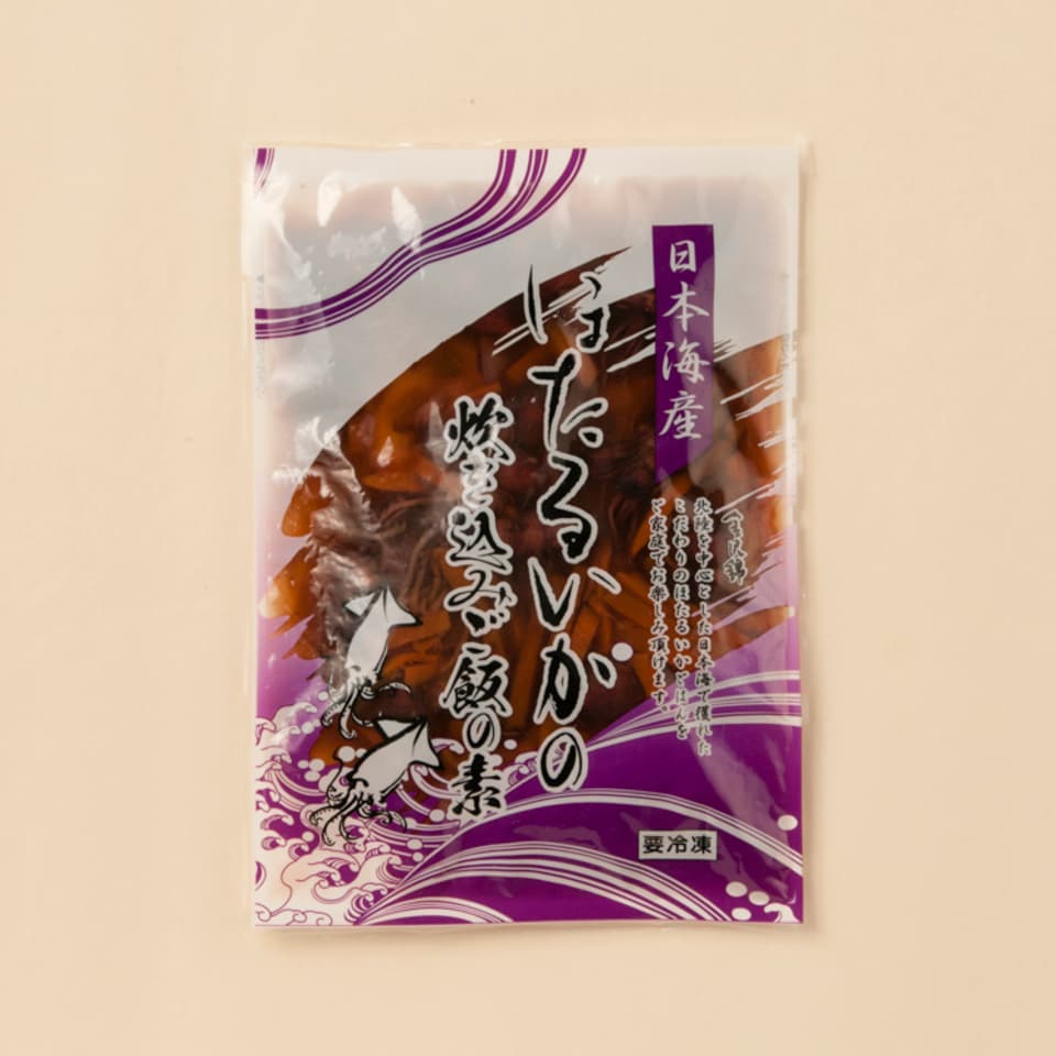 本格的炊き込みご飯の素〈日本海産ほたるいかの炊き込みご飯の素〉昔ながらの丸大豆醤油と本みりんと純米料理酒だけで仕上げました