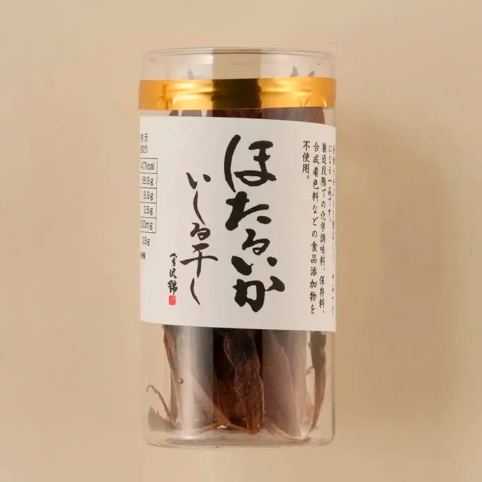 〈ほたるいかいしる干し〉お酒の肴にぴったり　日本海産ほたるいか使用素材の味そのままの干し製品