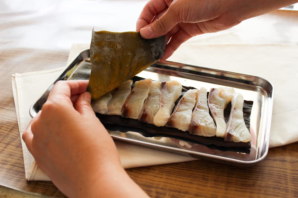 ヒラマサの昆布〆