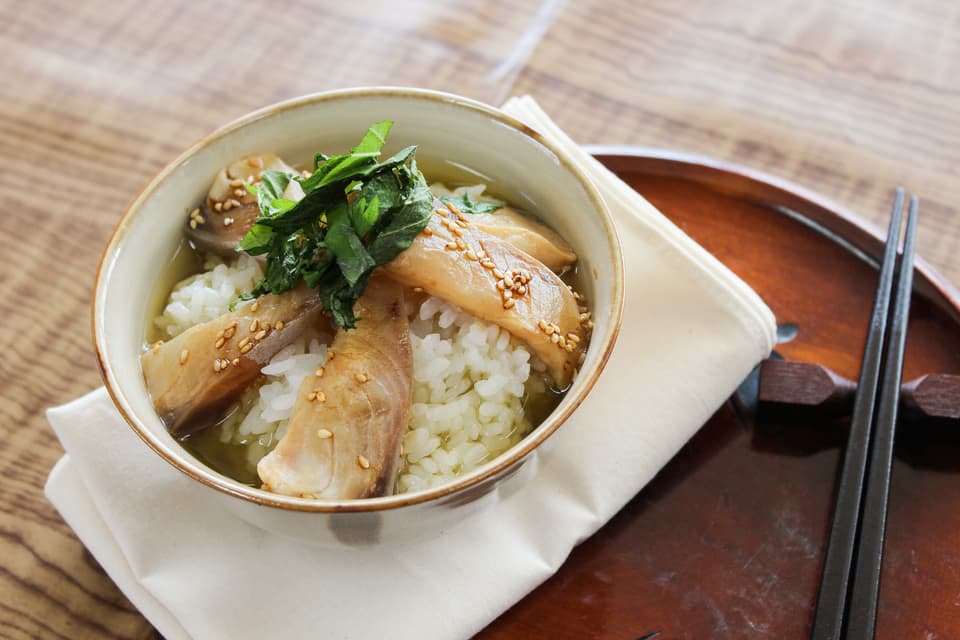 ヒラマサの昆布〆茶漬け
