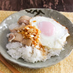 茹で鶏のスタミナ丼