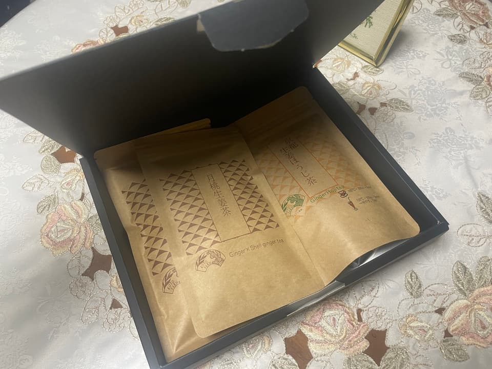 農薬・化学肥料不使用で自家栽培生姜のお茶とちっぷのギフトセット