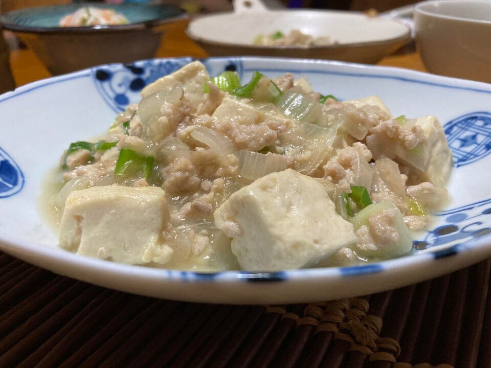 さらたま糀で和風な麻婆豆腐