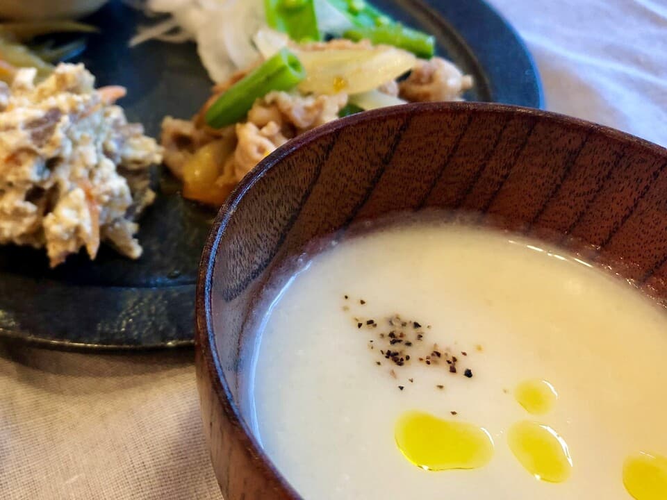 さらたま糀でサラダ玉ねぎポタージュスープ