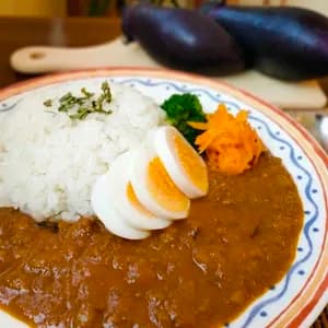 「国産牛豚を自家挽き。とろける茄子の贅沢キーマカレー」＜無添加・グルテンフリー・砂糖不使用・天日塩100% ＞