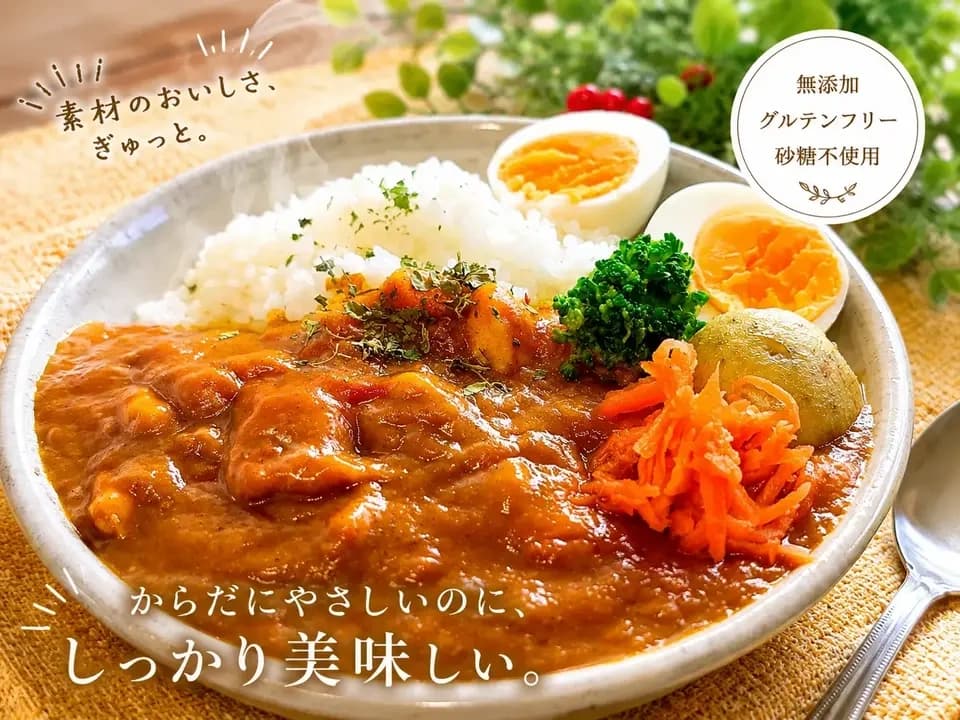 お中元【夏のご挨拶に】うま味たっぷり!!厳選4種のスパイスカレーの食べ比べセット ＜無添加・グルテンフリー・砂糖不使用＞ 　