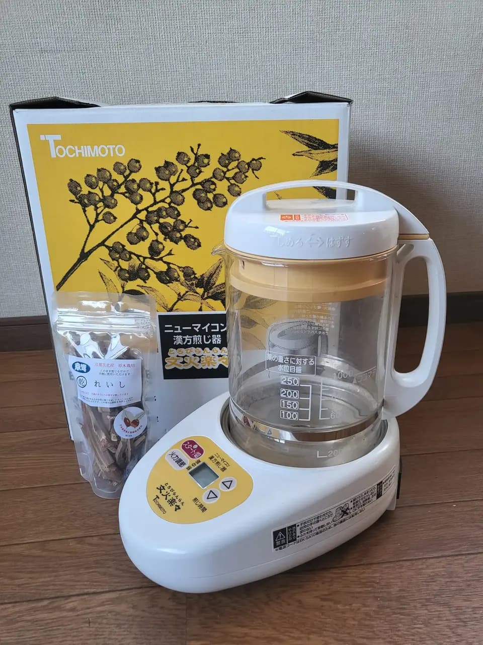 京茸特製セット＜乾燥原木霊芝スライス＆煎じ器＞京都産・健康サポートに最適な漢方スタートキット
