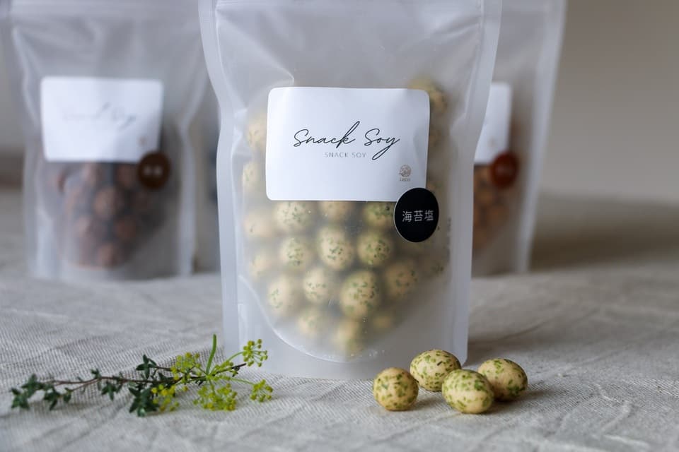 【SNACKSOY・海苔塩｜グルテンフリー】 九州産有機大豆　ホールフード　白砂糖不使用
