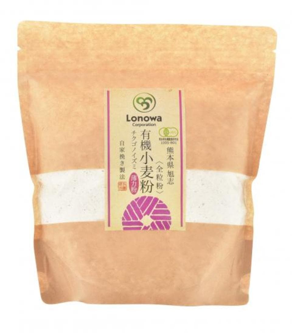 小麦粉 (薄力粉: チクゴイズミ) 全粒粉 [無農薬・無化学肥料・有機JAS認定]