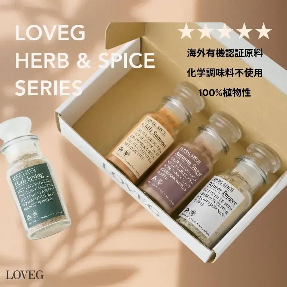 ギフトボックスセット＜HERB&SPICE＞海外有機認証ハーブ使用【熨斗設定可能】