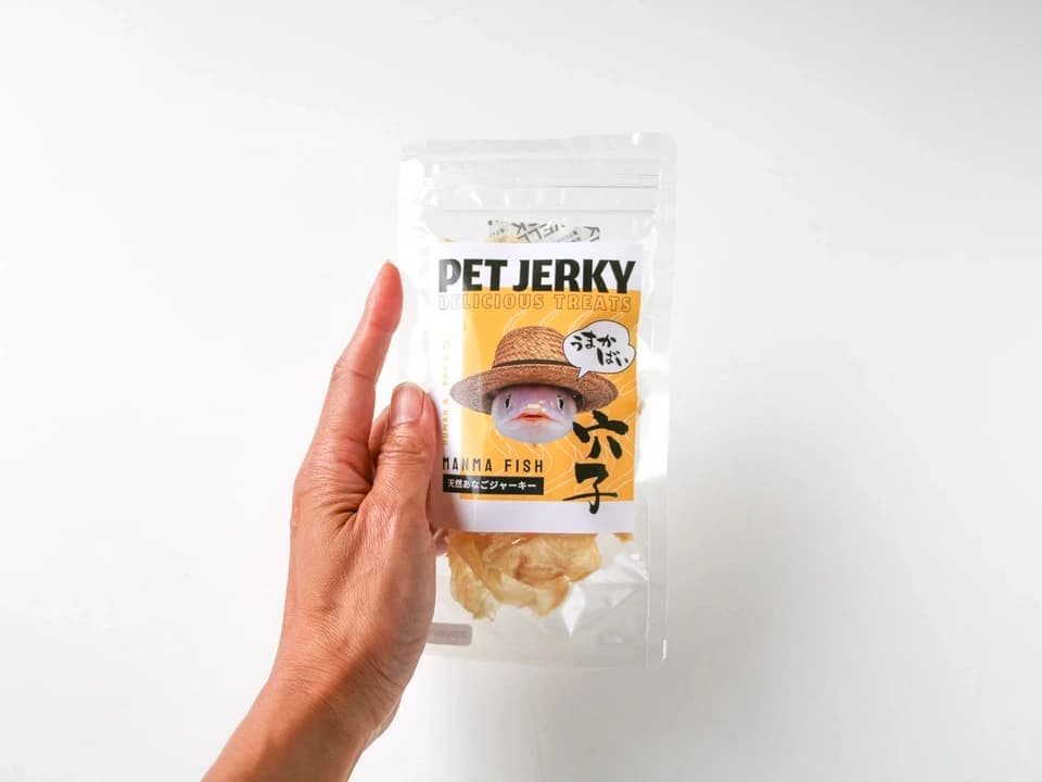 犬・猫ペット用＜天然魚のジャーキー＞ヒューマングレードの新鮮な福岡玄界灘の活魚を乾燥