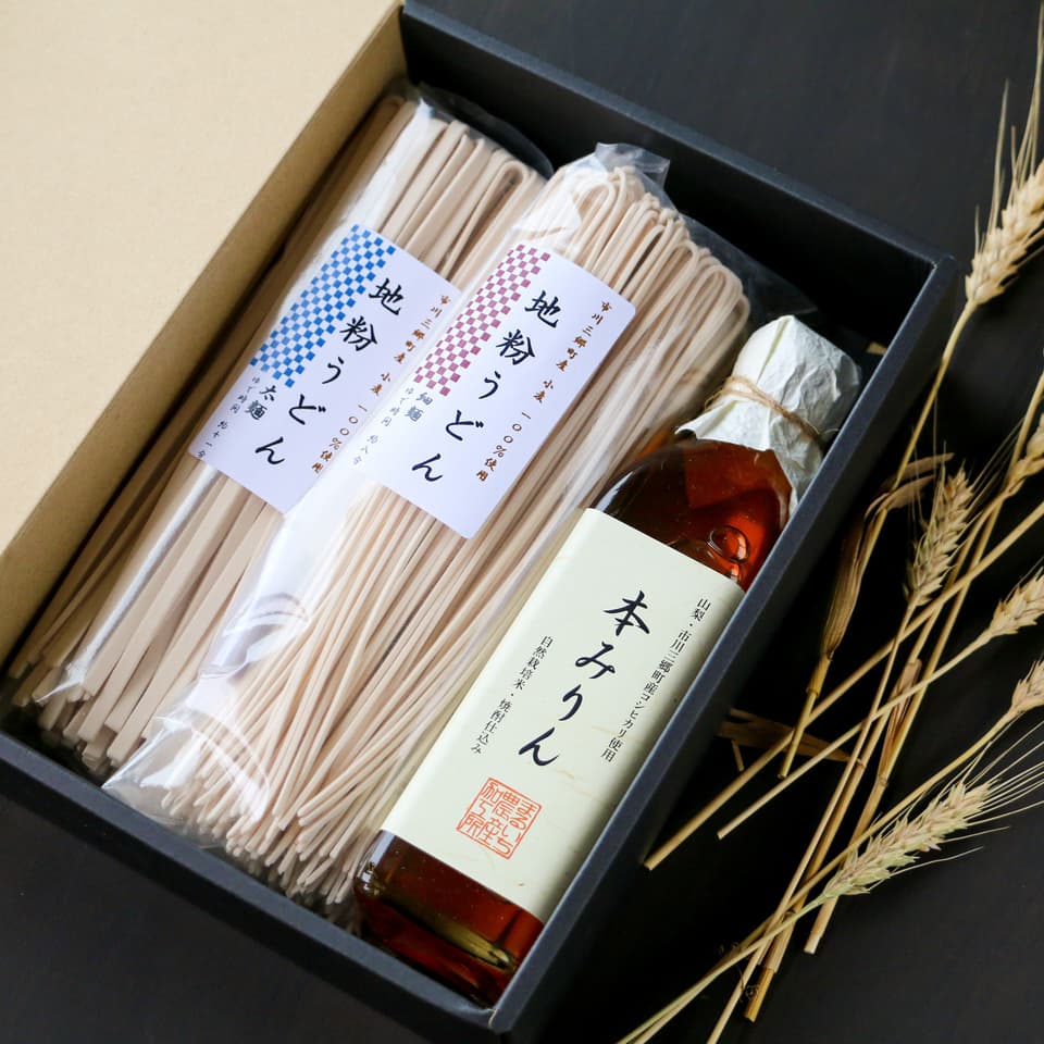 ギフトに！「地粉うどん」と「本みりん」セット