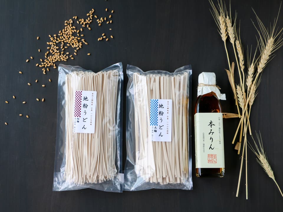 ギフトに！「地粉うどん」と「本みりん」セット