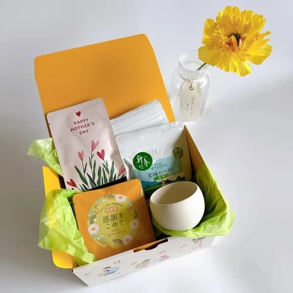 2026年母の日新茶ギフト（荒茶）湯呑みセット