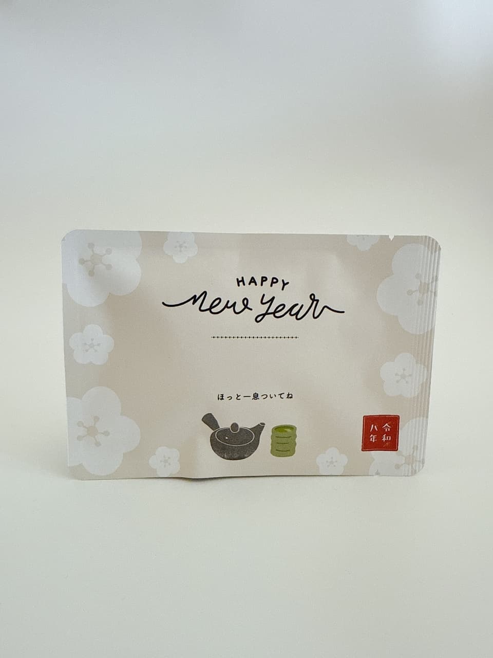 お茶入りてがみ　年賀茶てがみ　ティーバッグ2個入り　年賀状に♪