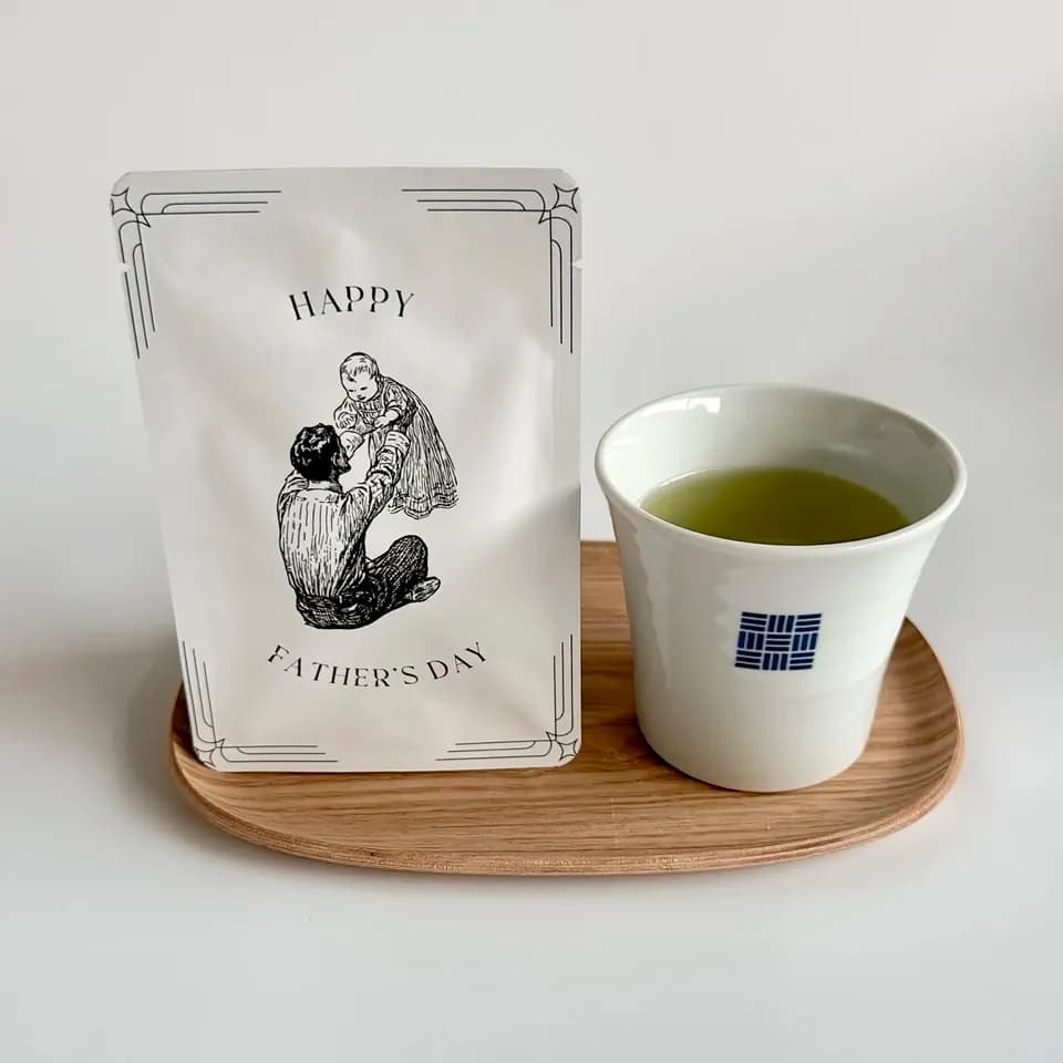 【父の日に】お茶入りてがみ　茶てがみ　緑茶ティーバッグ2個入り　切手を張って送れるお茶
