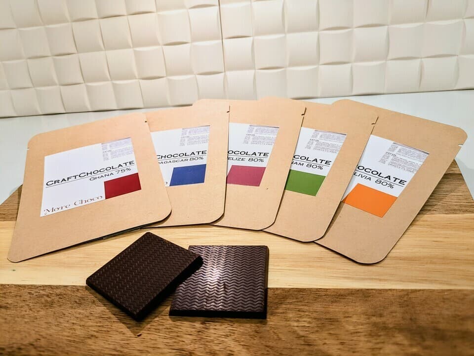 カカオ豆ときび砂糖だけで作る＜クラフトチョコレートギフトセット＞スティック・スクエア
