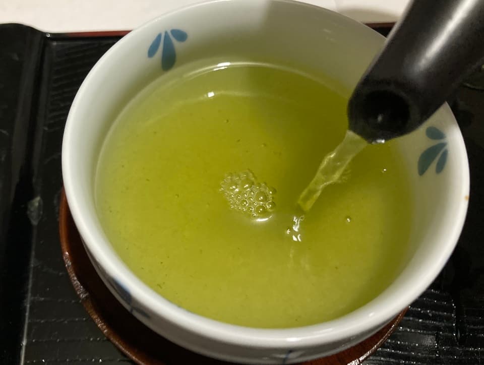 玉露玄米茶　茶葉は農薬不使用の玉露のみ、有機玄米。