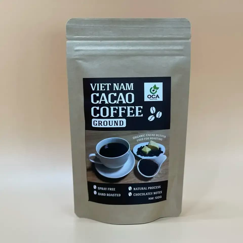【無農薬】本当に美味しい☆《自然発酵・手焙煎》カカオコーヒー〈粉〉