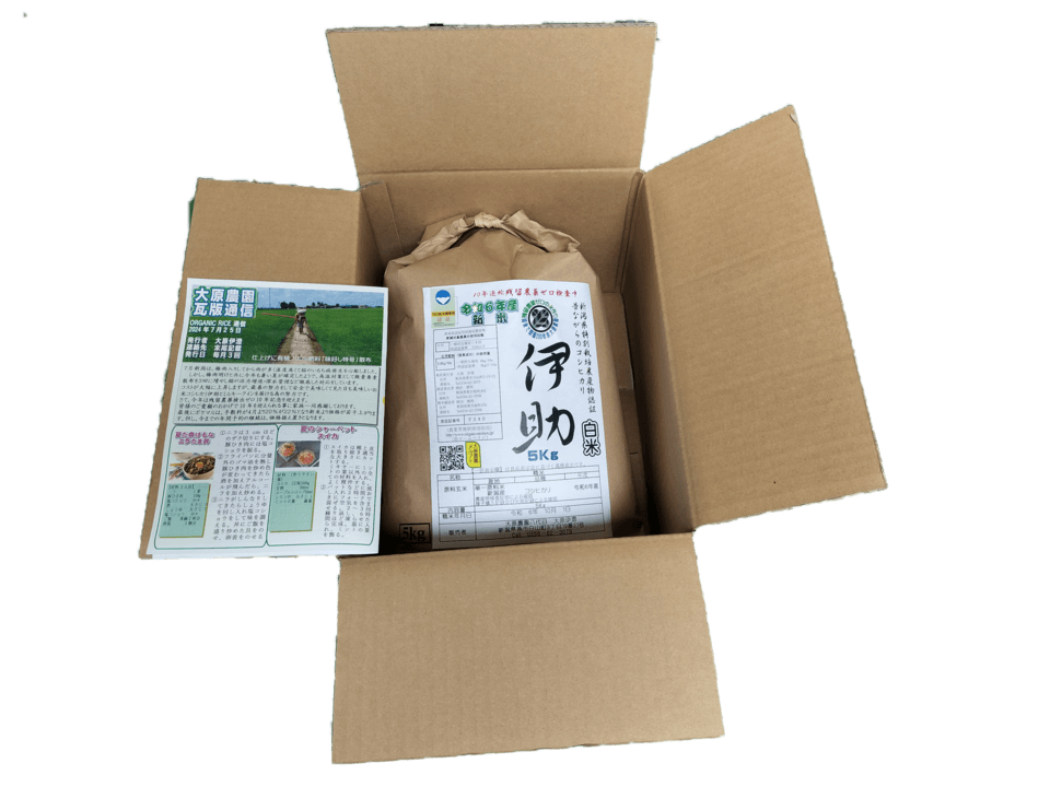 【7年産】＜新潟産コシヒカリ伊助＞（選択精米　玄米/白米/分付き米）2015年より連続残留農薬検出ゼロ
